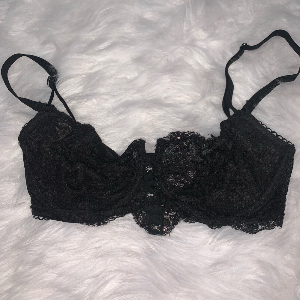 Victoria secret size 32dd black lace unlined bra